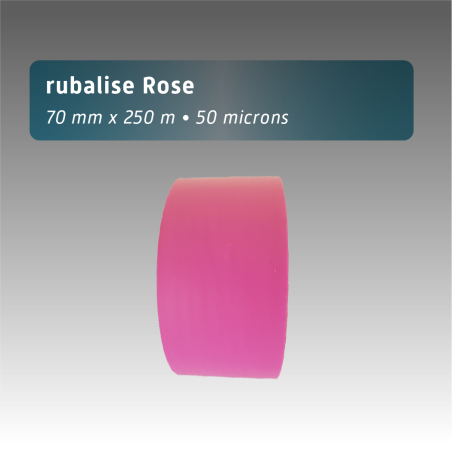 Rubalise Plastique rose 70 mm x 250 m – Balisage et Signalisation Extérieure